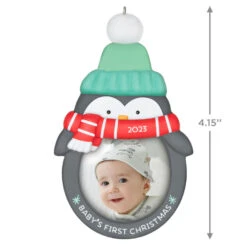 Hallmark Baby's 1st Christmas 2023 Photo Frame Ornament 10 Hallmark Baby's 1st Christmas 2023 Photo Frame Ornament -Hallmark Sales Store Babys 1st Christmas Penquin Frame Keepsake Ornament 1699QGO2719 03