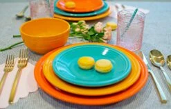 Fiesta Salad Plate -Hallmark Sales Store Butterscotch Turquoise Poppy PlaceSetting2 73e7b2db c305 4723 8453 fbdf575858d9