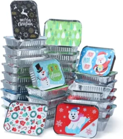 36pcs Rectangle Disposable Christmas Cookie Tins With Lids -Hallmark Sales Store Christmas Cookie Tins with Lids 36 Pcs 3 result 600x677 1