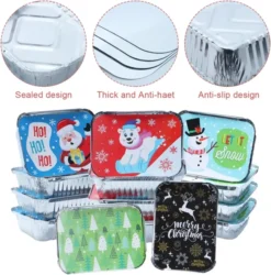 36pcs Rectangle Disposable Christmas Cookie Tins With Lids -Hallmark Sales Store Christmas Cookie Tins with Lids 36 Pcs 4 result 600x607 1