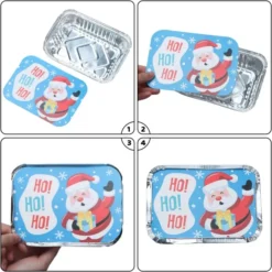 36pcs Rectangle Disposable Christmas Cookie Tins With Lids -Hallmark Sales Store Christmas Cookie Tins with Lids 36 Pcs 5 result 600x601 1