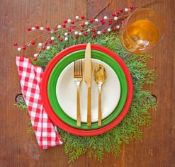 Fiesta Salad Plate -Hallmark Sales Store Christmas Setting2