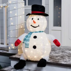 Collapsible LED Light Up Snowman Decoration 30in -Hallmark Sales Store Collapsible Snowman LED Yard Light for Christmas 30in 3 600x600 1