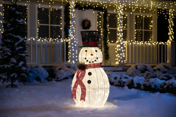3ft Cotton Snowman LED Yard Light 3 3ft Cotton Snowman LED Yard Light