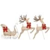 National Tree Company Champagne Reindeer And Sleigh With Clear Lights 2 National Tree Company Champagne Reindeer And Sleigh With Clear Lights -Hallmark Sales Store DF 21150007U