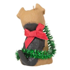 Hallmark Puppy Love Terrier 2023 Ornament -Hallmark Sales Store Dog With Tinsel Keepsake Ornament 1599QXR8177 06