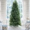King Of Christmas 10' Royal Fir Slim Quick-Shape Artificial Christmas Tree With 1100 Warm White & Multi-Color LED Lights