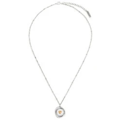 Heart Charm Dear You My Love Necklace, 17.5" -Hallmark Sales Store Gold Heart Silver Charm Necklace 1005060053 03