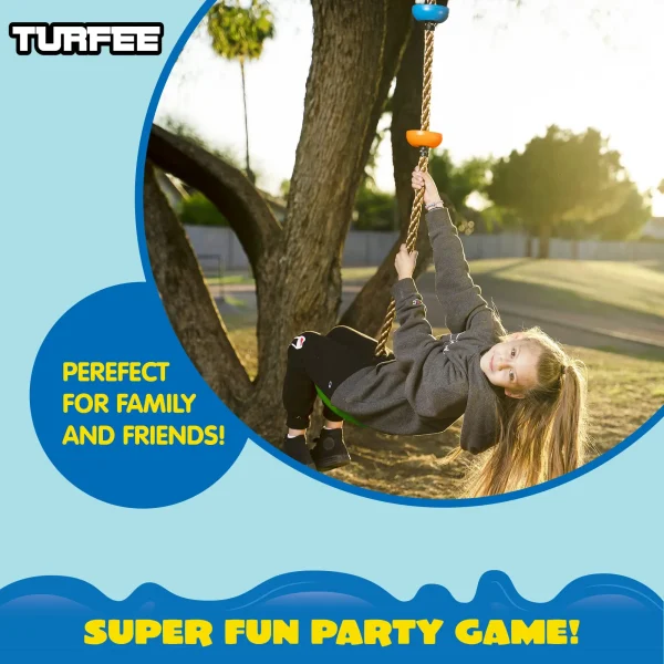 Green Climbing Rope Tree Swing With Platforms And Disc Swings Seat 6 Green Climbing Rope Tree Swing With Platforms And Disc Swings Seat - Image 5