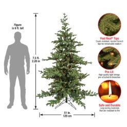 National Tree Company 7.5 Ft. HGTV Home Collection Pre-Lit Decorator Tree -Hallmark Sales Store HGTVD13 300P 75 Dim