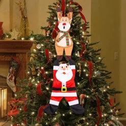 Hanging Santa Claus With Reindeer Decoration 65in -Hallmark Sales Store Hanging Santa Claus with Reindeer 65in 2 600x600 1