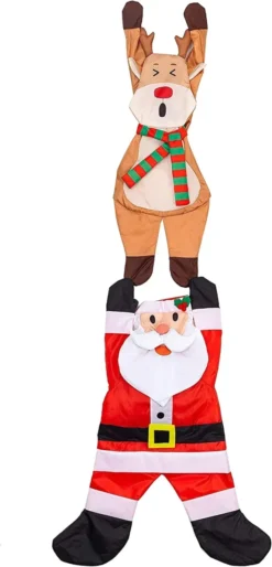 Hanging Santa Claus With Reindeer Decoration 65in -Hallmark Sales Store Hanging Santa Claus with Reindeer 65in 3 600x1248 1