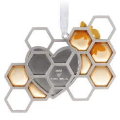 Hallmark Our Love Is Sweet Metal Ornament -Hallmark Sales Store Honeycomb and Heart Keepsake Ornament 1799QHX3027 06