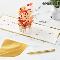 Hallmark All My Love Hearts 3D Pop-Up Love Card -Hallmark Sales Store I Love You Hearts 3D PopUp Love Card 1299LAD2889 06