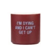 Can't Get Up Ceramic Planter, 4.5" -Hallmark Sales Store Im Dying and I Cant Get Up Funny Planter 115138 01