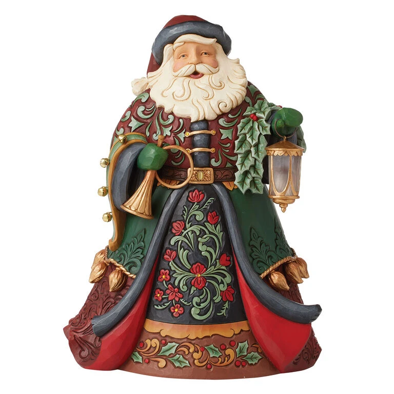 Enesco Jim Shore Collector Santa With Lantern Figurine, 14.02" 3 Enesco Jim Shore Collector Santa With Lantern Figurine, 14.02"