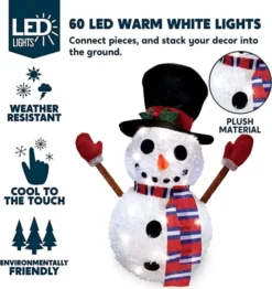 LED Collapsible Snowman Christmas Yard Light 22in -Hallmark Sales Store LED Yard Lights Collapsible Snowman 22in 1 600x636 1