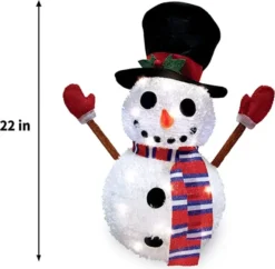 LED Collapsible Snowman Christmas Yard Light 22in -Hallmark Sales Store LED Yard Lights Collapsible Snowman 22in 3 600x589 1
