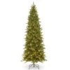 National Tree Company Pre-Lit 'Feel Real' Artificial Slim Christmas Tree, Ashland Spruce, Green, Dual Color LED Lights, Includes Stand, 7.5 Feet -Hallmark Sales Store PEAS2 D10 75