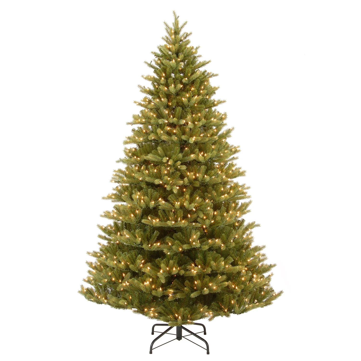 National Tree Company Pre-Lit 'Feel Real' Artificial Christmas Tree, Normandy Fir, Green, White Lights, Includes Stand, 7.5 Feet 3 National Tree Company Pre-Lit 'Feel Real' Artificial Christmas Tree, Normandy Fir, Green, White Lights, Includes Stand, 7.5 Feet