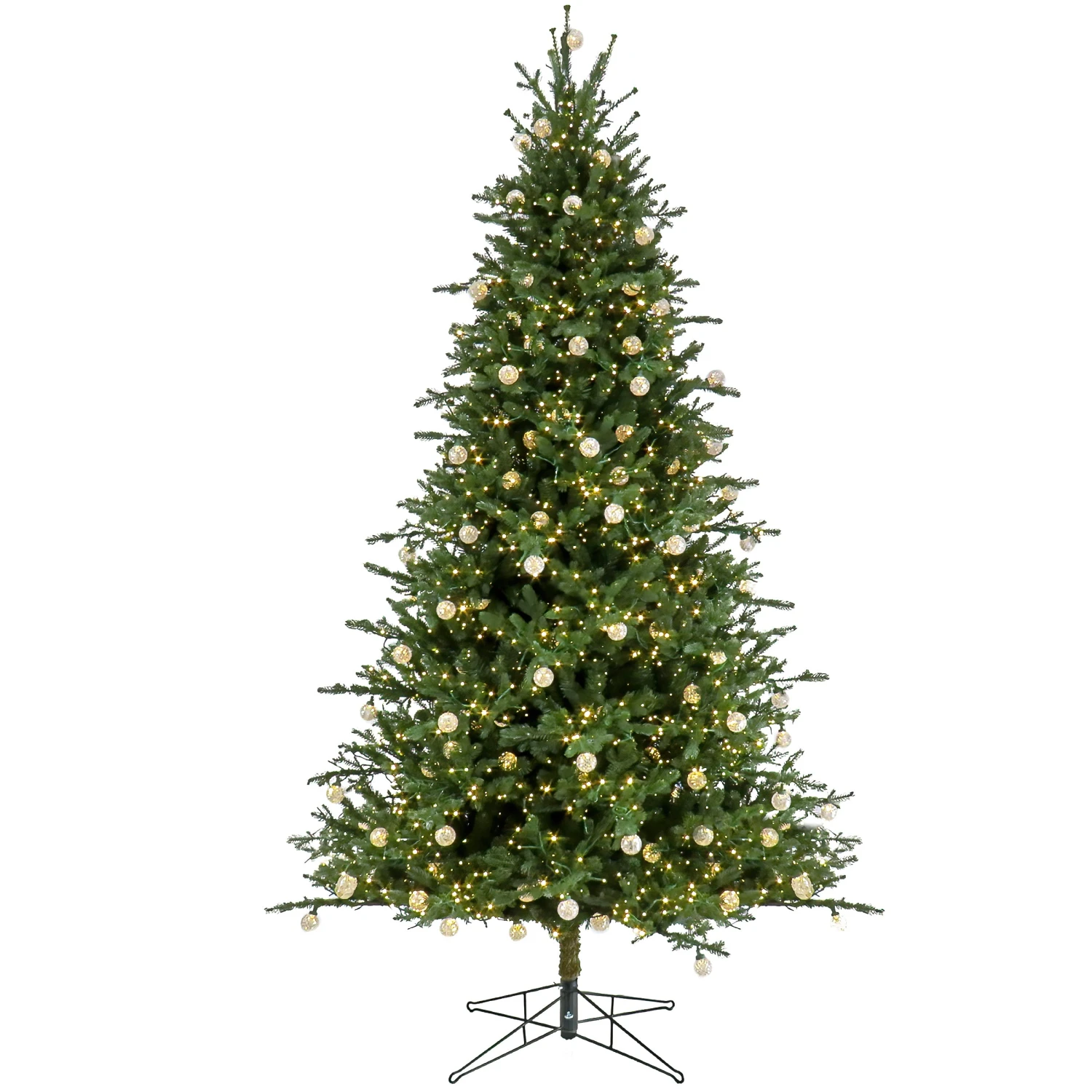 National Tree Company 9ft Pre-lit Artificial Feel Real® Christmas Aspen Pine Hinged Tree, 4660 Warm White LED Cosmic Lights® -UL 2 National Tree Company 9ft Pre-lit Artificial Feel Real® Christmas Aspen Pine Hinged Tree, 4660 Warm White LED Cosmic Lights® -UL