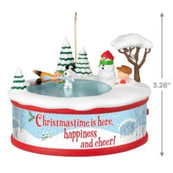 Hallmark The Peanuts® Gang Christmastime Is Here Musical Ornament With Motion -Hallmark Sales Store Peanuts Gang Ice Skating Keepsake Ornament 3999QXI7037 03