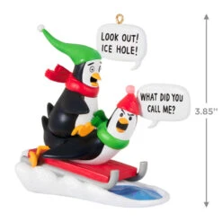Hallmark What Did You Call Me? Ornament -Hallmark Sales Store Penguins Sledding Keepsake Ornament 2099QGO2867 03