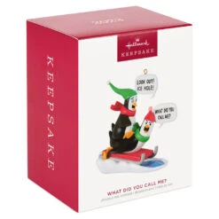 Hallmark What Did You Call Me? Ornament -Hallmark Sales Store Penguins Sledding Keepsake Ornament 2099QGO2867 04