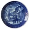 Lighting The Street Lamps 1996, Royal Copenhagen Christmas Plate 1 Lighting The Street Lamps 1996, Royal Copenhagen Christmas Plate -Hallmark Sales Store RX1996