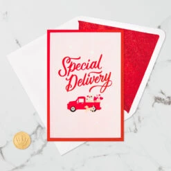 Hallmark Special Delivery 3D Pop-Up Valentine's Day Card -Hallmark Sales Store Red Truck With Flowers 3D PopUp Valentines Day Card 1299IAV6066 06