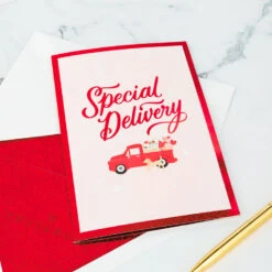 Hallmark Special Delivery 3D Pop-Up Valentine's Day Card -Hallmark Sales Store Red Truck With Flowers 3D PopUp Valentines Day Card 1299IAV6066 07