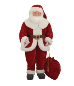 Kurt Adler Full-Size 68" Kringles Santa With Bag