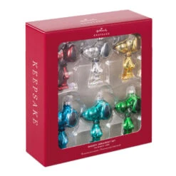 Hallmark The Peanuts® Gang Snoopy Glass Ornaments, Set Of 6 -Hallmark Sales Store Set of 6 Colored Glass Snoopy Keepsake Ornaments 2499QSB6329 04