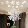 LED Snowflake Tree Topper Lighted W/ White Projector