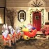 9.5ft LED Christmas Inflatable Santa With Reindeer