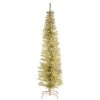 National Tree Company Pre-Lit Artificial Christmas Tree, Champagne Gold Tinsel, White Lights, Includes Stand, 6 Feet -Hallmark Sales Store TT33 302 60