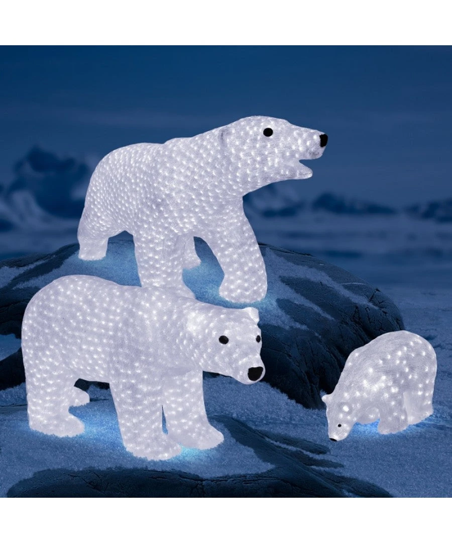 Illuminated Polar Bear Family (3 Pieces) 2 Illuminated Polar Bear Family (3 Pieces)