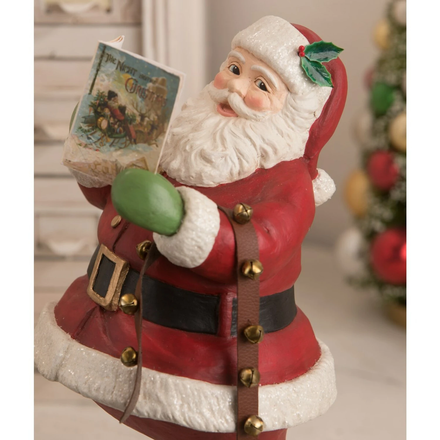 Bethany Lowe 12" The Night Before Christmas Reading Santa Figure TD0030 4 Bethany Lowe 12" The Night Before Christmas Reading Santa Figure TD0030 - Image 2