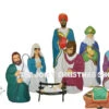 Blow Mold Life Size Christmas Nativity 10pc Set