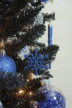 The Pre-Lit Black Italian Pencilimo Tree -Hallmark Sales Store black pencil close up 1 6