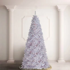 12’ Pre-Lit Medium White North Valley Spruce Artificial Christmas Tree - Clear Lights -Hallmark Sales Store dnat nrvw7 302 120 3 17812.1667574319