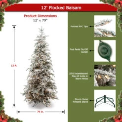 12' Flocked Balsam Pine Tree -Hallmark Sales Store flocked balsam 207216 14016.1661962291