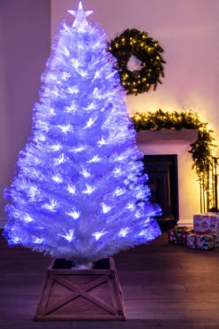 The White Blue Ripple Effect Fibre Optic Tree (4ft To 7ft) -Hallmark Sales Store kmc2188 1