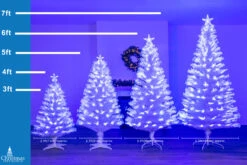 The White Blue Ripple Effect Fibre Optic Tree (4ft To 7ft) -Hallmark Sales Store kmc3485