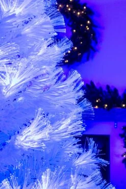 The White Blue Ripple Effect Fibre Optic Tree (4ft To 7ft) -Hallmark Sales Store kmc3486