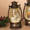 Lighted Water Lantern Snow Globe - Bronze - Snowman -Hallmark Sales Store lantern snow globe battery timer bronze snowman 9 5in 13