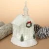 Lighted Water Lantern Snow Globe - Clear - Holiday Church