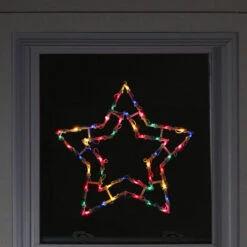 16" Multi-Color Lighted Star Christmas Window Silhouette Decoration -Hallmark Sales Store northlight nl01013 3 updated 23102.1667533906