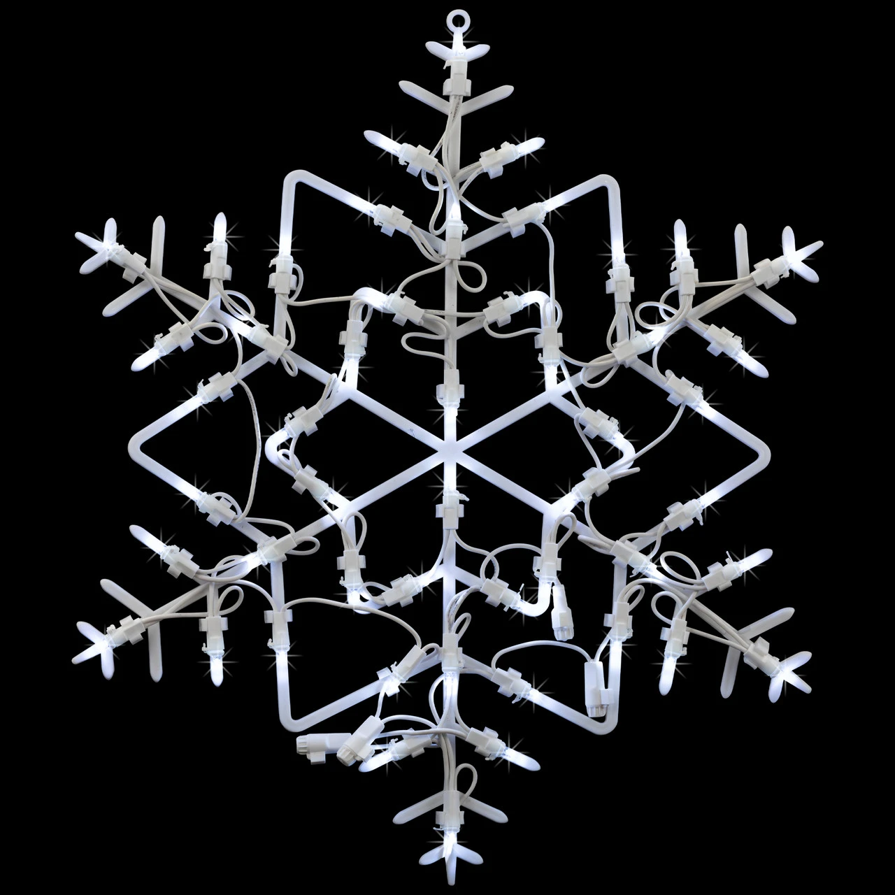 18" LED Lighted Snowflake Christmas Window Silhouette Decoration 3 18" LED Lighted Snowflake Christmas Window Silhouette Decoration
