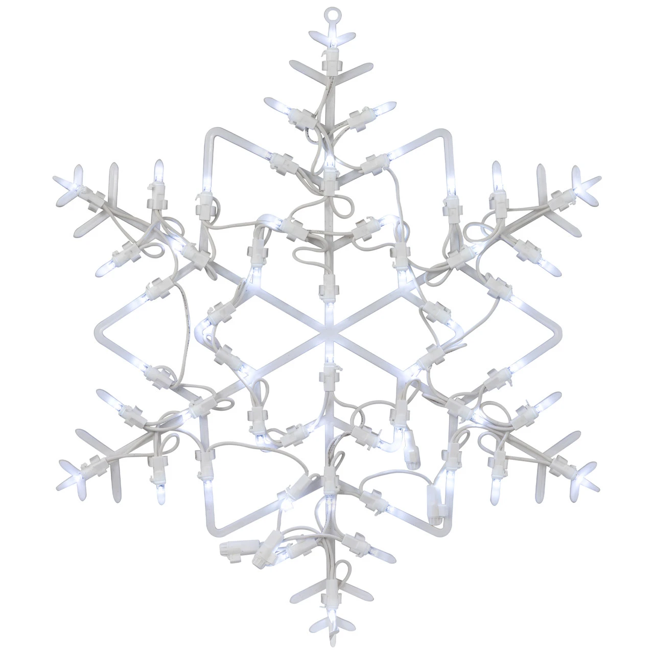18" LED Lighted Snowflake Christmas Window Silhouette Decoration 4 18" LED Lighted Snowflake Christmas Window Silhouette Decoration - Image 2